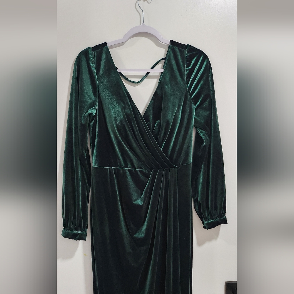 Vera Velvet Dress by Revelry in Emerald size 10
